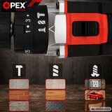  OPEX OPX28034 akumulatorska udarna bušilica/odvijač 21 V, 2 baterije + set alata u koferu | shoptok.hr