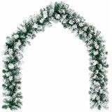  Božićni vijenci Zelena i bijela 270 cm PVC - Bijela bez LED svjetala | shoptok.hr