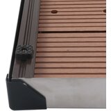  Vanjska podloga za tuš WPC i nehrđajući čelik 80 x 62 cm smeđa | Eponuda.com
