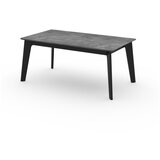 TemaHome Črna raztegljiva jedilna miza z mizno ploščo v betonskem dekorju 100x180 cm Shadow – | Shoptok.si