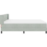 Box Spring Krevet s Madracem Svjetlosiva 180x200 cm Baršun | shoptok.hr