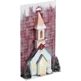 Stop &amp, Look: Božična papirnata cerkev z lučjo 17x5x30cm