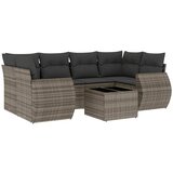 Maison Chic Seti vrtnega pohištva - Vrtna garnitura - Vrtni pohištvo set 7-delna z blazinami siv poli ratan, (21802922) | Shoptok.si