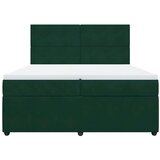  Krevet s oprugama i madracem tamnozeleni 200x200 cm baršunasti | shoptok.hr