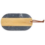 Mhome Deska za rezanje z ročajem 33,5x18xh1,3cm / ovalna / več barv / marmor, les, (5000200276) | Shoptok.si