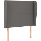 Maison Chic vzglavna omarica - nočna omarica - posteljna omarica z ušesi sivo 93x23x118/128 cm umetno usnje, (21710931) | Shoptok.si