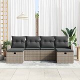  Sjedeća garnitura za vrt 6 kom. Siva poliratan 234 x 117 x 85 cm | shoptok.hr