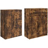  Set ormara 2 kom. Dimljeni hrast Konstruirano drvo | shoptok.hr