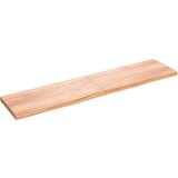 Maison Chic Stenska polica - Viseča Polica svetlo rjava 220x50x(2-6) cm trdna hrastovina, (21784718) Cene