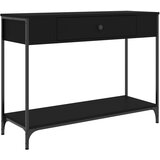 Maison Chic konzolna miza - miza ob steni črna 100x34,5x75 cm inženirski les, (21785828) Cene