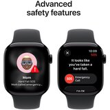 Apple Watch serije 11 Cellular 42mm S/M MF834ZR/A s crnim aluminijastim ohišjem in crnim športnim trakom. | Shoptok.si