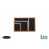 SECURIT Črna kredna tabla Woody Teak WBWTE2024 20 x 24 cm | Shoptok.si