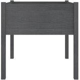  Vrtne sadilice 2 kom sive 70 x 70 x 70 cm od masivne borovine | shoptok.hr