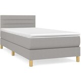  Kreveta s oprugama i madrac svjetlosivi 80x200cm tkanina | shoptok.hr