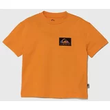 Quiksilver Otroška bombažna kratka majica BACKFLASHSSYTH oranžna barva