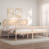 Krevet za starije s uzglavljem 200x200 cm od masivnog drva | Eponuda.ba