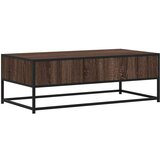 vidaXL Klubska mizica rjavi hrast 100x50x35 cm inž. les in kovina | Shoptok.si