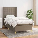  Krevet s oprugama i madracem smeđesivi 90x190 cm od tkanine | shoptok.hr