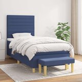  Box spring postelja z vzmetnico modra 100x200 cm blago Cene