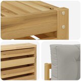  Set vanjskih sofa 6 kom. Bijela i svjetlosiva Poliester | shoptok.hr