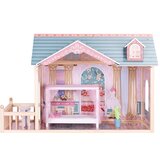 ECO TOYS drvena kuća za lutke, 11 komada namještaja | shoptok.hr