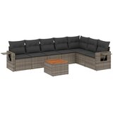  8-dijelni set vrtnih sofa od poliratana s jastucima sivi | shoptok.hr