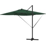  Cantilever Roma Parasol s LED diodama - Zelena 286 x 285 x 270 cm Aluminij | shoptok.hr