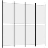 Sobna pregrada s 4 panela bijela 200 x 200 cm od tkanine | Eponuda.com
