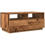 vidaXL Klubska mizica z LED lučkami starinski les 90x49x40 cm | Shoptok.si