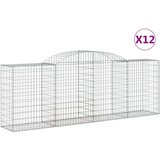  Lučne gabionske košare 12kom 300x50x100/120cm pocinčano željezo | shoptok.hr