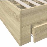  Okvir za krevet s ladicama boja hrasta 135x190 cm drveni | shoptok.hr