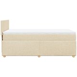  Krevet s oprugama i madracem krem 90 x 200 cm od tkanine | shoptok.hr