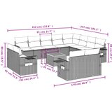  13-dijelni set vrtnih sofa s jastucima poliratan Bež | shoptok.hr