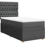  Krevet s oprugama i madracem tamnosivi 90x200 cm od tkanine | shoptok.hr