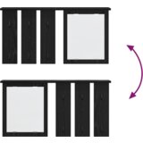  Vješalica za kapute na zidu Crni hrast 85 x 10 x 45 cm | shoptok.hr