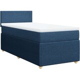vidaXL Box spring postelja z vzmetnico modra 80x200 cm blago, (21310214) | Shoptok.si