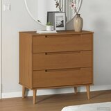 vidaXL Komoda MOLDE Karamele 80 x 40 x 80 cm Masivna borovina | shoptok.hr