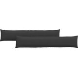 vidaXL jastučići za sofu 2 pcs crna 200 x 40 cm tkanina | shoptok.hr