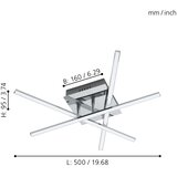 Eglo lasana 1 spot/1, led, 18w, prečnik 500, alu/hrom bela RN3MJN6 | Eponuda.com