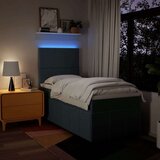 vidaXL Krevet s oprugama i madracem plavi 100 x 200 cm od tkanine | shoptok.hr