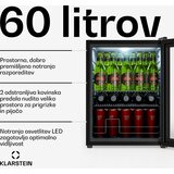 Klarstein Beersafe hladilnik za pijačo s steklenimi vrati | 64 x 48 cm | 60 litrov | 85 W | Bakreno/črna | Shoptok.si