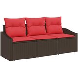  Set sofe 3 kom. Smeđa poliratan | shoptok.hr