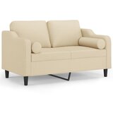 Maison Chic kavč - Sofa - Kanape dvosed z blazinami krem 120 cm blago, (21727418) Cene