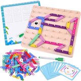Montessori 2u1 ploča za crtanje + šareni mozaik | shoptok.hr