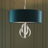  Endon 95224 - Luster na lancu 3xE27/10W/230V Ø 60 cm plavo/sivo | Eponuda.com