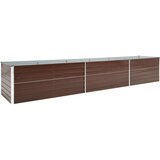 vidaXL Povišena vrtna gredica od pocinčanog čelika 480x80x77 cm smeđa | shoptok.hr