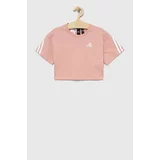 Adidas Otroški bombažen t-shirt roza barva