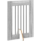  Vrata za pse s postoljem 4 pcs Siva sonoma 60 x 80 cm | Eponuda.com