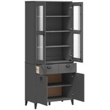  Visoka komoda VIKEN antracit siva 80x40x190 cm masivna borovina | Eponuda.com