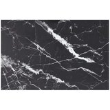 Stolna ploča crna 100 x 62 cm 8 mm staklena s mramornim uzorkom | shoptok.hr